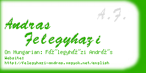 andras felegyhazi business card